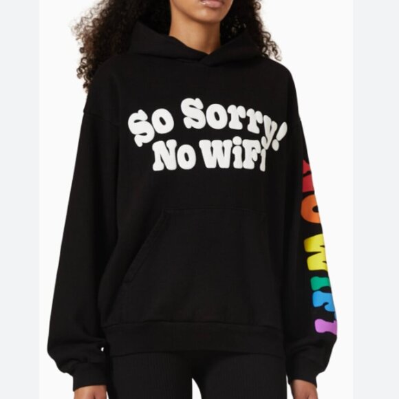 NWT MadHappy Hoodie So Sorry No Wifi | Black | Size Medium - Picture 1 of 3